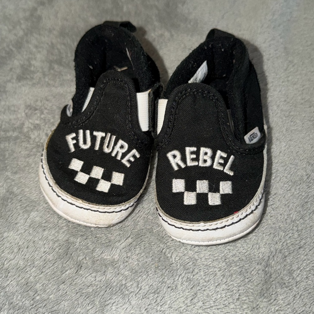 Vans Kids Black and White Future Rebel Shoes